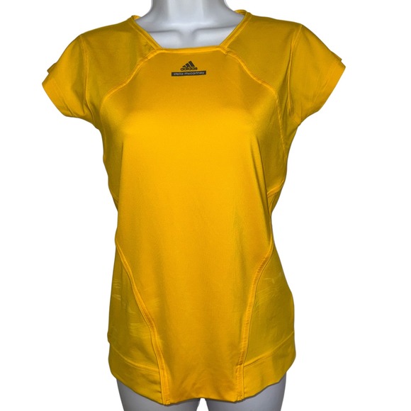 ADIDAS STELLA MCCARTHY Barricade Amber Yellow Athletic Top EUC Small - Picture 1 of 6